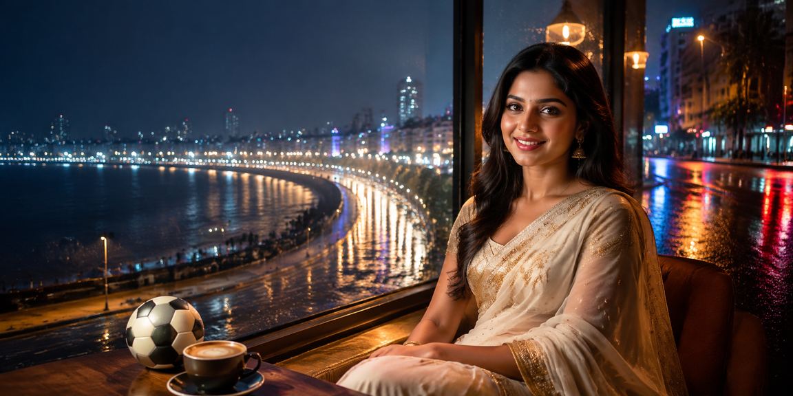 Mumbai marine drive football betting view with saree